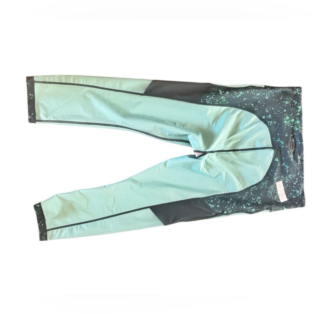 Athleta Ultimate Stash Pocket Splatter Capri, Oceanic Teal - Picture 8 of 10